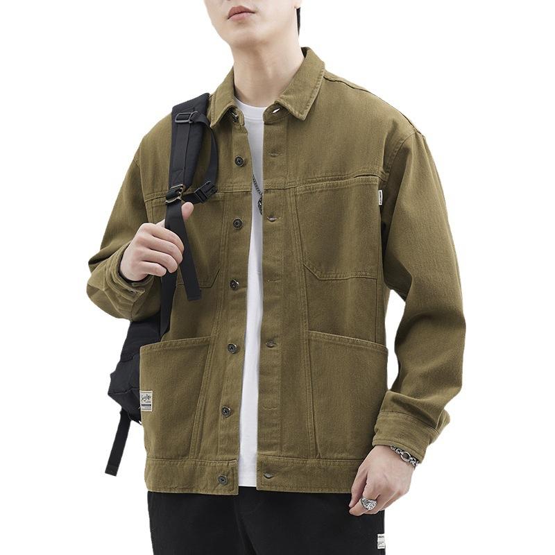 Japanese Retro Tooling Shirt Jacket Men'S Loose Large Size Casual Jacket Versatile Top Trendy Brand