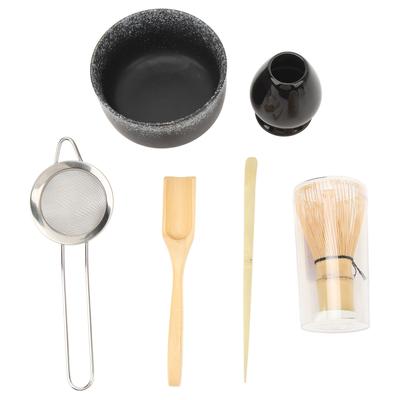 Matcha Set Traditional Tea Whisk Tea Scoop Bowl Filter Handmade Ceremony Kit for Delicate Tea