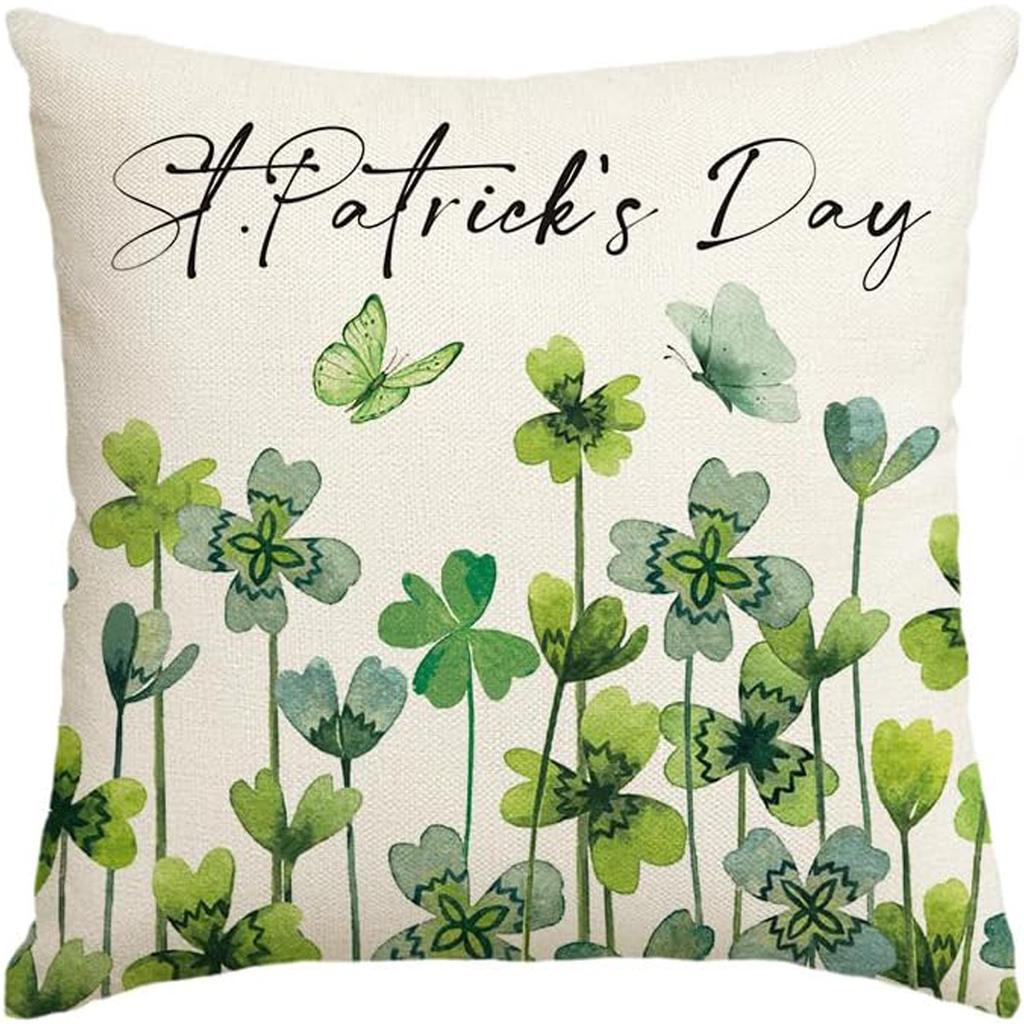 New Spring Fresh and Beautiful Linen Pillowcase Sofa Bedside Plant Flower Pillow Cushion Cover
