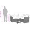 Garden Sofa Set with Cushions 2 pcs Black and Turquoise Poly Rattan