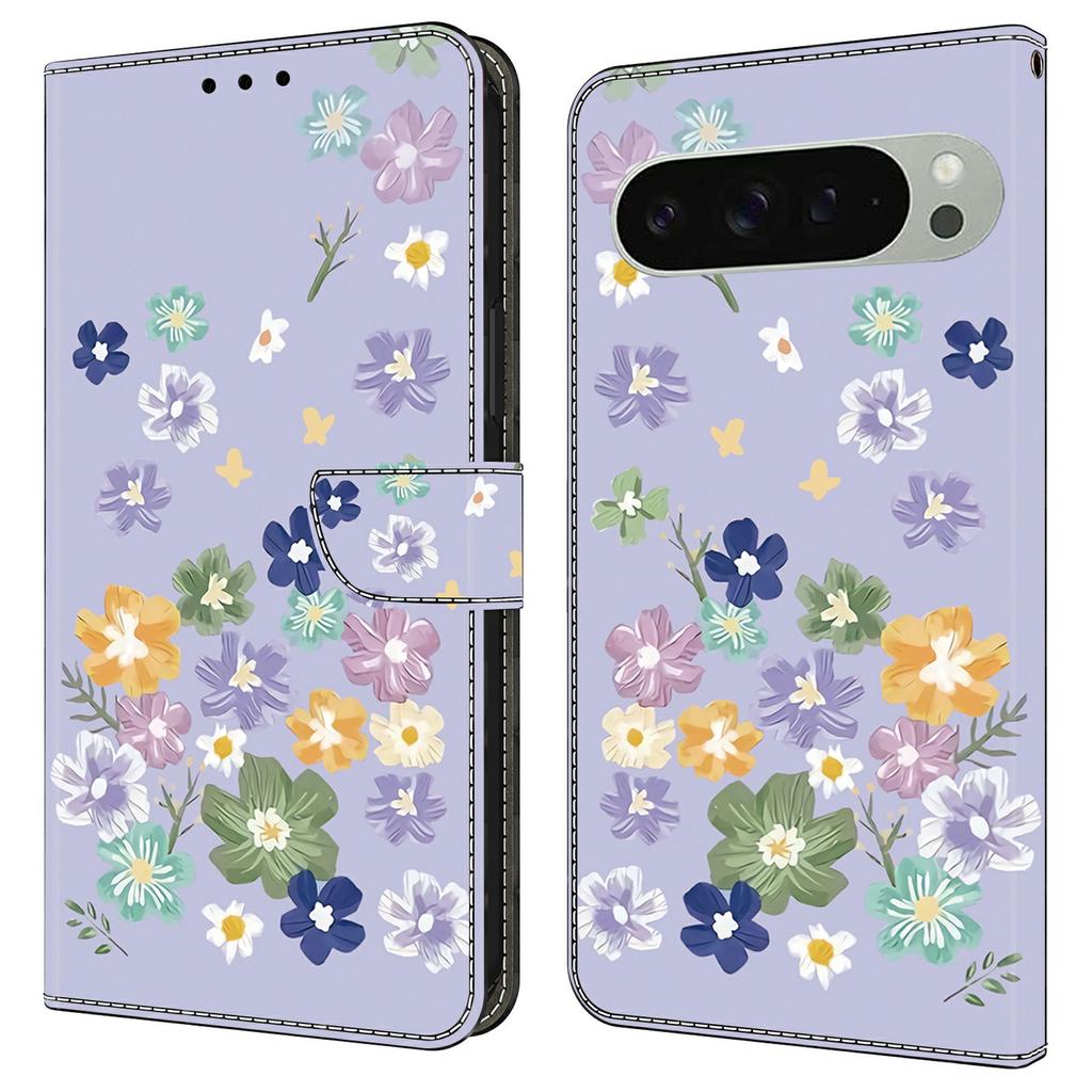 For Google Pixel 9 Pro XL Case Pattern Printing Anti-Drop Leather Flip Wallet Phone Cover