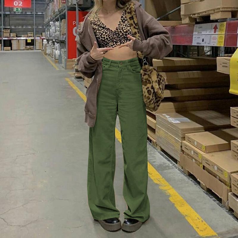 Corduroy Drag Floor Draped Wide Leg Casual Pants Women Fall