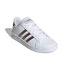 adidas Neo GRAND COURT K Leather Breathable Low Top Skateboard Shoes White Brown Kids' EF0101