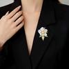 Handbemalte florale Brosche Elegantes Design Sicherheits-Anstecknadel Kleiderdekoration für formelle Zusammenkünfte Alltagskleidung