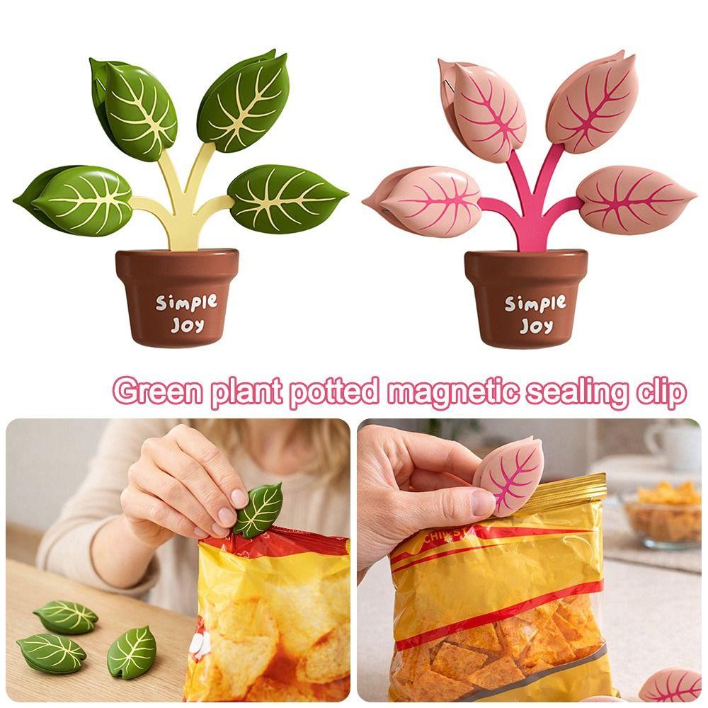 Plant Sealing Clips Portable Packaging Bag Sealing Clips New Refrigerator Magnets