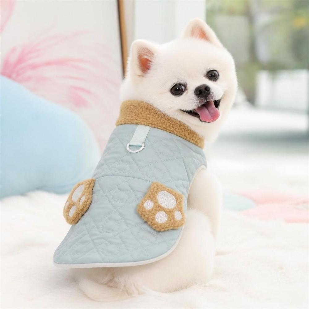 Windproof Dog Warm Clothes Plush Dog Bodysuit Fashion Dog Hiking Jacket Puppy