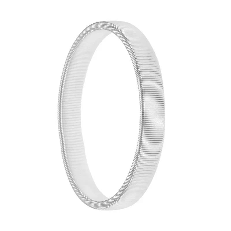 

New Trendy Metal Spring Elastic Bracelet for Men Women Personality Armband Can Stretch Elastic Cuff Accessories Bangle Jewelry срібний
