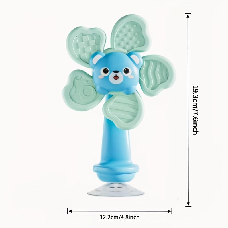 Baby Suction Cup Rotating Windmill Toy - 4 Animal & - Plastic, with Teething Ring , Motor Skills Development, Sensory Toy, Christmas/Halloween