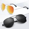In-Stock Unisex Pilot 3026 Metal Aviator Sunglasses with Aluminum Frame and Spring Legs