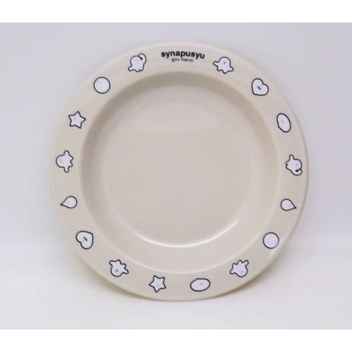 OSK Children's Plates, Shinapushu, Set of 3 Small Plates, Made in Japan, PT-21, Green/Beige/White, Diameter 14.7cm x Height 1.9cm