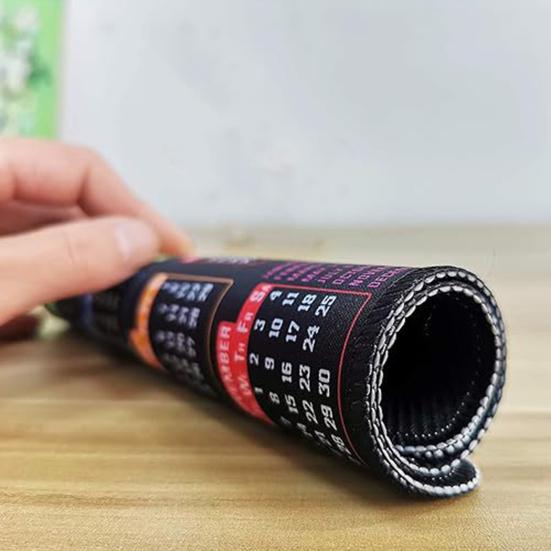 2026 Kalender Mauspad mit rutschfester Gummiunterlage, genähtem Rand, rechteckig, wasserdicht, für Zuhause, Büro, Gaming, Computer, Laptop, Mauspad, Schreibtischunterlage