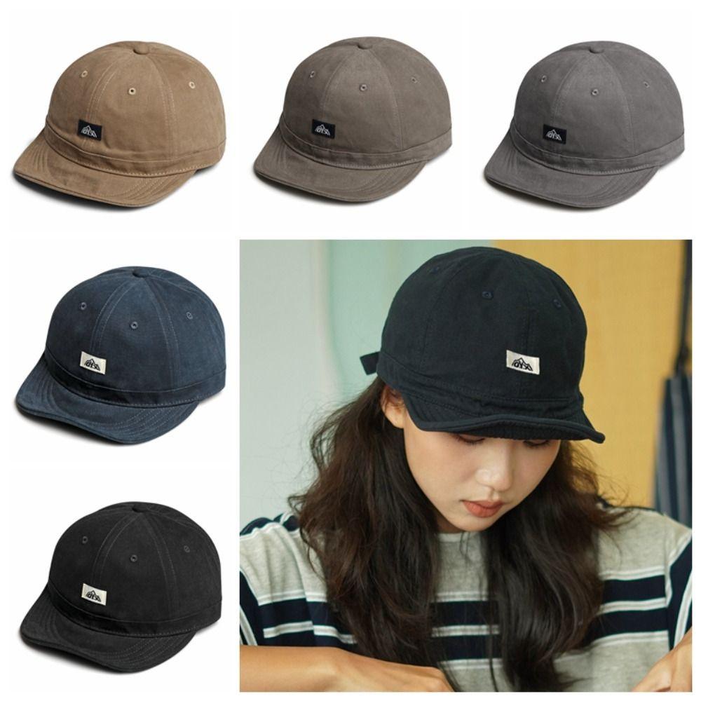 Quick-Drying Short Brim Baseball Cap Cotton Men Baseball Cap Simple Casual Peaked Cap Streetwear