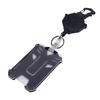 2 STÜCK Einziehbarer Ausweishalter Flaschenöffner Schlüsselanhänger PC Ausweishalter mit Edelstahlkordel