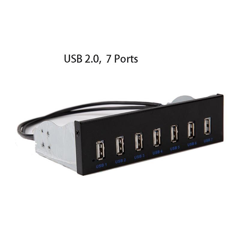 

7-8 Ports USB 3.0 2.0 HUB 5.25 inch Front Panel Optical Drive Bracket PC Case USB to 19PIN Data Expansion Adapter Cable Splitter