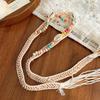 Bohemian Hand-Woven Colorful Flower Shell Beaded Waist Chain  Retro Women'S Dress Accessories Belt Decoration