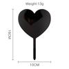 1Pcs Blank Wordless Circular Heart-Shaped Chocolate Cake Dessert Plugin For Birthday Party Decoration