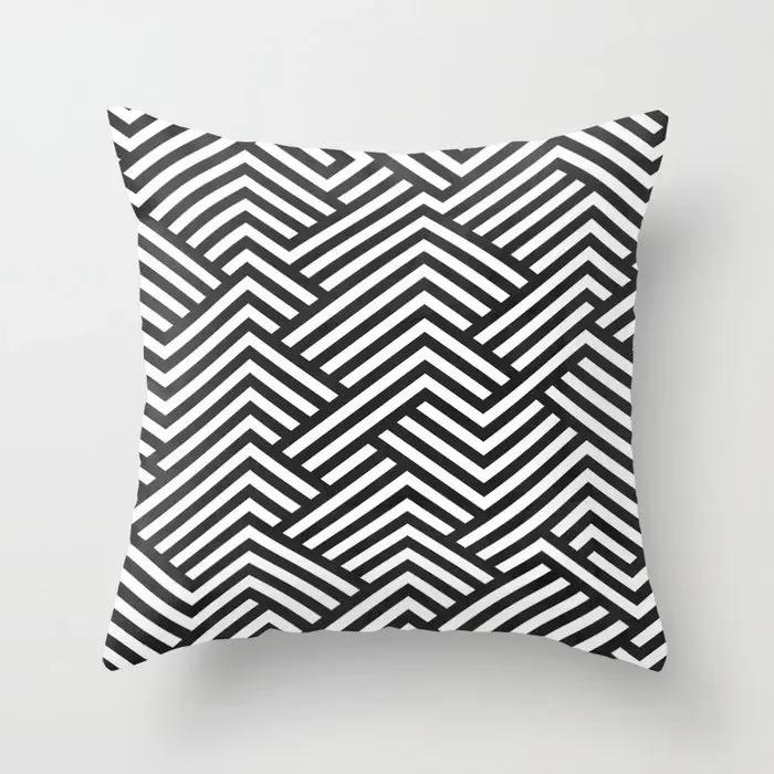 Home Decoration Abstract Geometric Sunset Rainbow Pink Pillowcase Bed Living Room Sofa Office Seat Cushion Cover