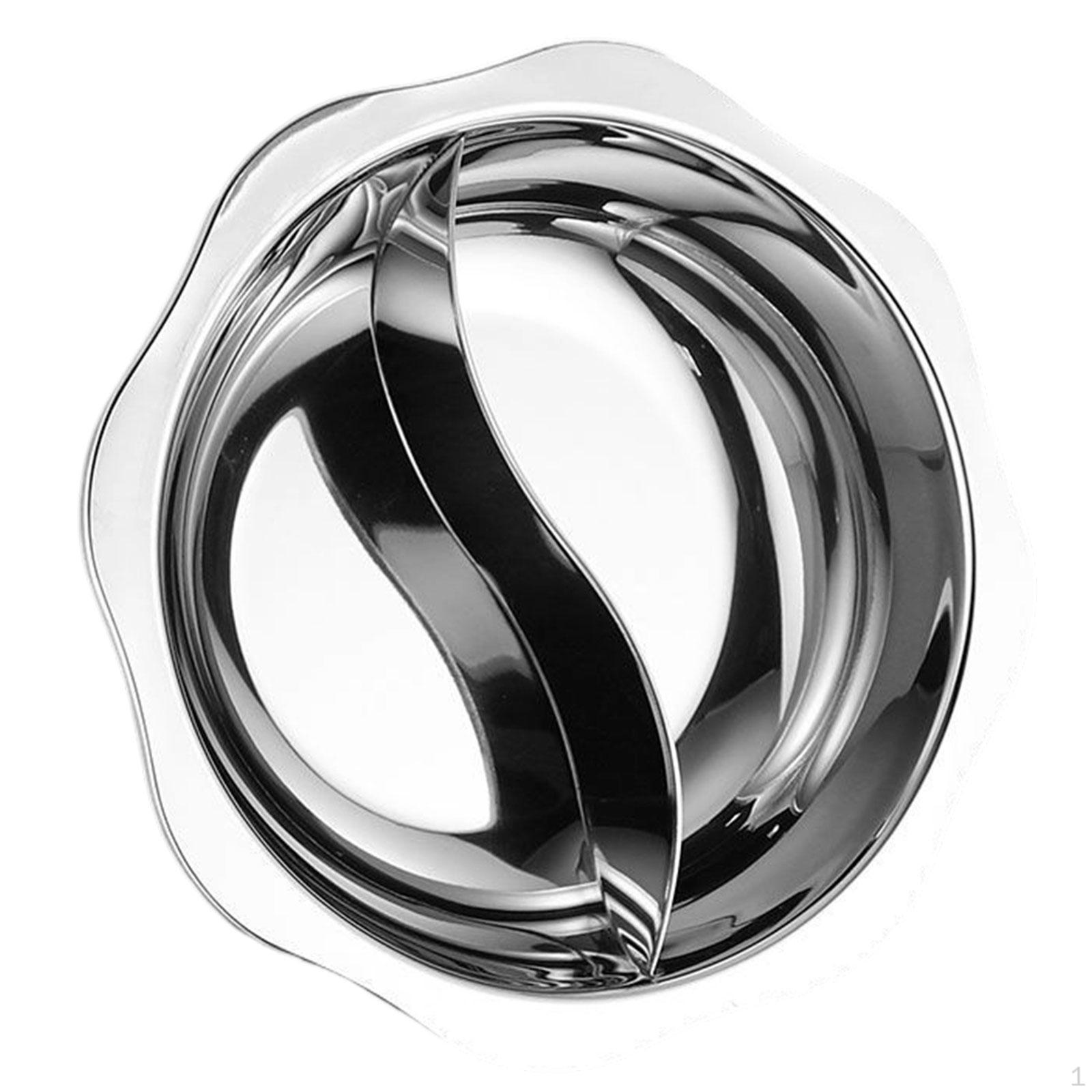 

Divided Pot Made of Stainless Steel, Easy to Clean Soup Pot, Double-Sided Cookware for Parties, S