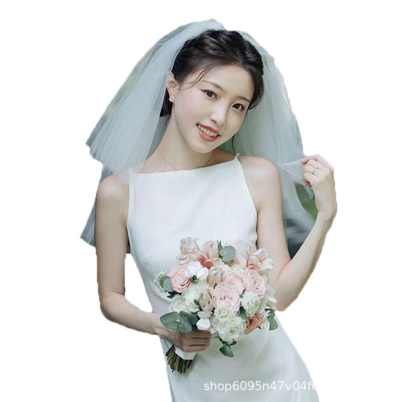 Wedding Photography Props: Bride's Veil and Headdress for Photo Shoot