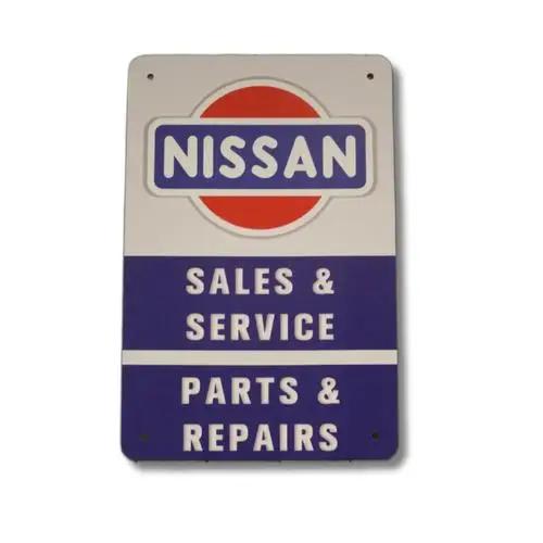 Tin Metal Sign Sales  Service Parts Repairs Vintage Garage Mechanic 20x30cm