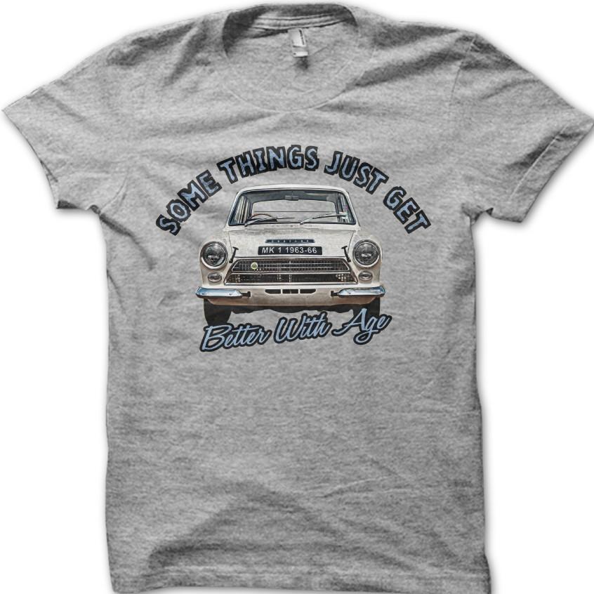 Lotus Cortina Some Things Get Better With Age Classic Vintage Car T-Shirt 06177 S разноцветный