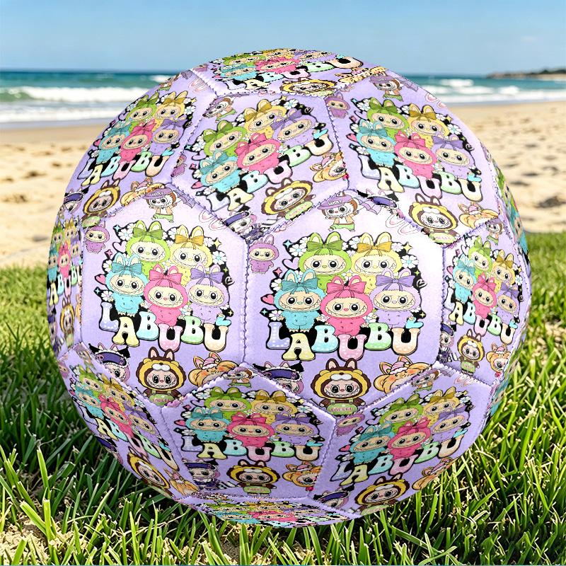 Labubu Print Size 5 Soccer Ball, PU Wear Resistant Football for Match Training and Daily Practice, Birthday Gift for Soccer Fans