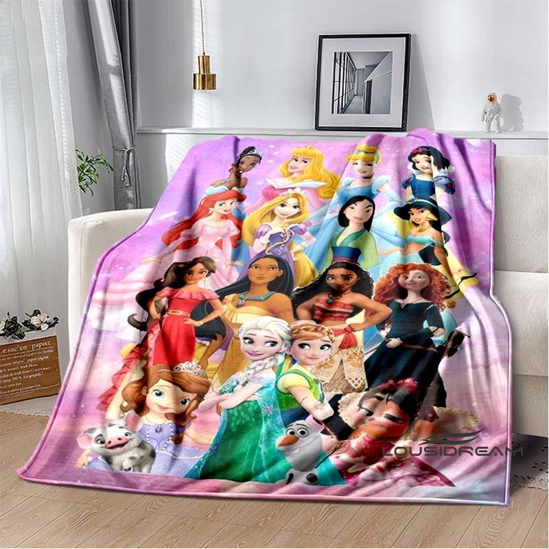 Adorable Princess Cartoon Blanket, Super Soft and Cute, Perfect for Travel, Bedding, Sofa Blankets, or Birthday Gifts.