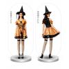 Witch Costume Women Halloween Cosplay Dress Set Sexy Gothic Party Outfit Pumpkin Theme Role Play