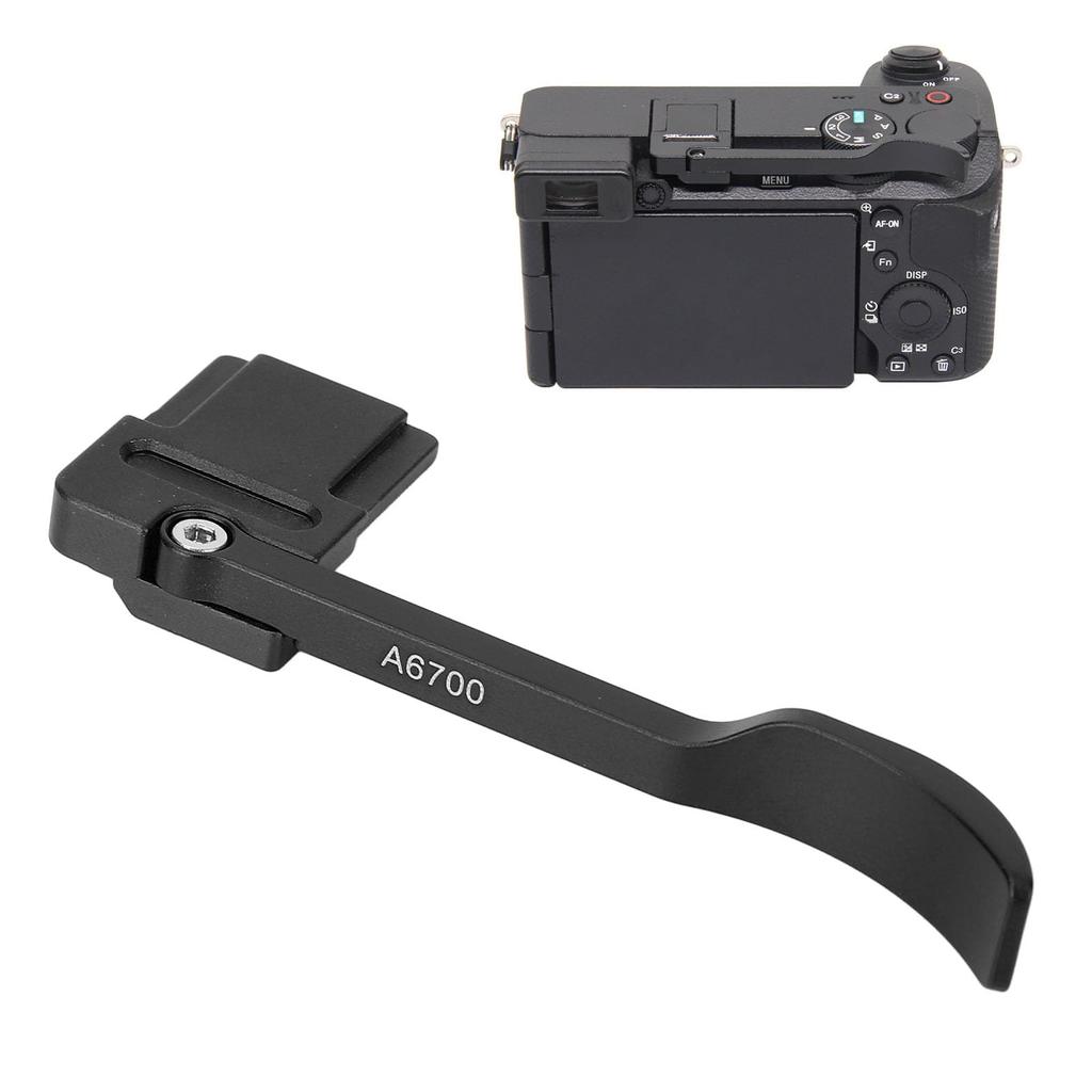 Acogedor A6700 Metal Rest Hand Hot Shoe Rest Hand Aluminum Alloy Ergonomic 90 Degree Rotation for A6700 Camera Thumb-Up Grip, Thumb-Up Grip, Design,