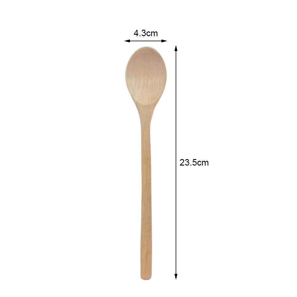 Stirring Spoon Wood Soup Spoons Eating Mixing Stirring Cooking Long Handle Spoon Coffee Mixing Spoon Kitchen Utensils