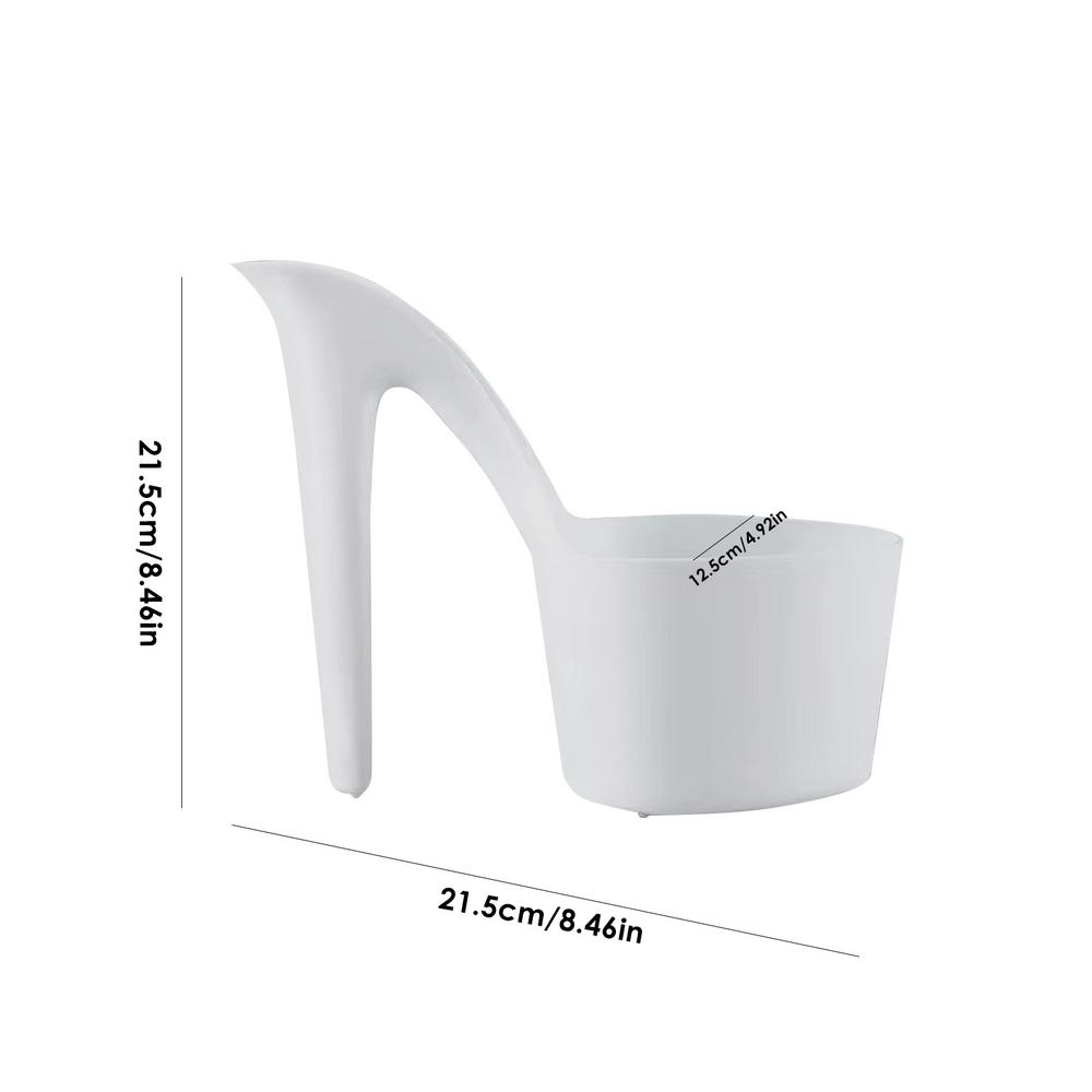 

2 шт. Цветочный горшок в форме туфли на высоком каблуке, для патио, для дома, для улицы, в форме туфли, горшок для рассады растений, плантатор для суккулентов белый