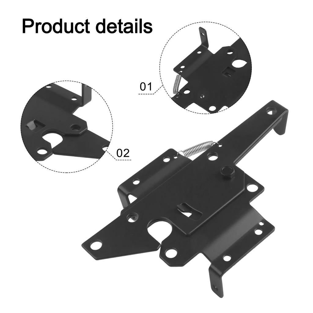 Garden Gate Wooden Fence Latch Self-Locking Gate Latch Installation Screws Included Outdoor Gate Latch Black Coat Finish