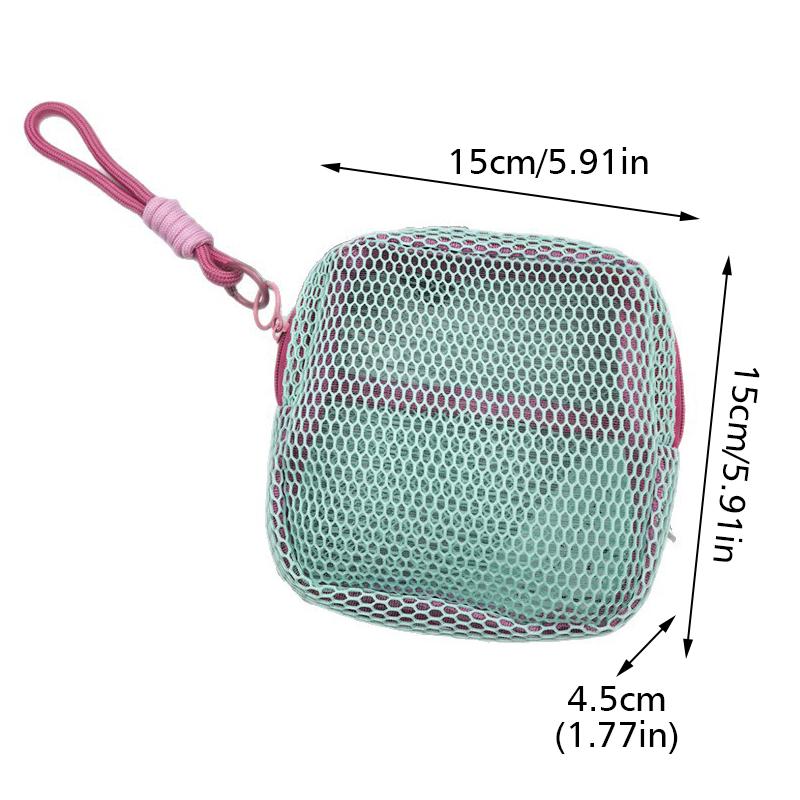 1PC Multicolored Durable Mesh Carried or Hung Grid Storage Bag Convenient Travel Saving Space Orderly Manner