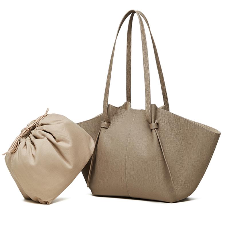 

Натуральная кожа Большие сумки через плечо для женщин Роскошные дизайнерские кошельки-трапеции Женские сумки-тоут