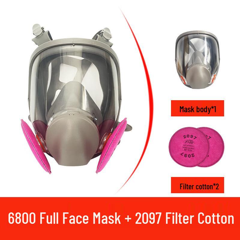 Lieve Full Face Gas Mask Respirator with 2097 Filters Full Face 6800 with 2097 Filters
