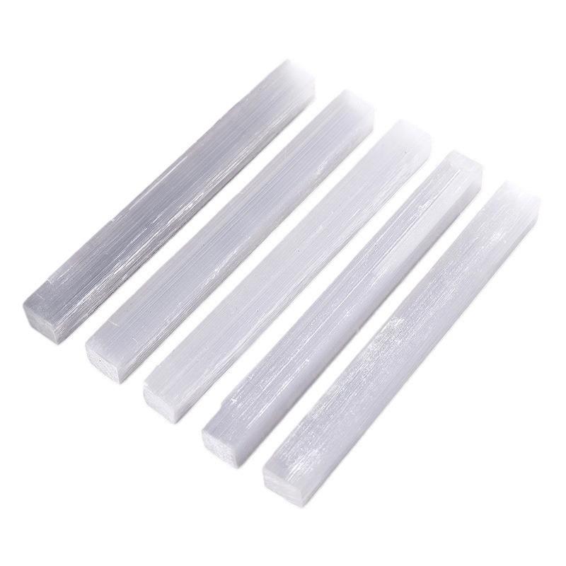 Natural White Selenite Gypsum Sticks Irregular Reiki Mineral Specimen Healing Crystal Wand Diy Jewelry Pendant Making Stone