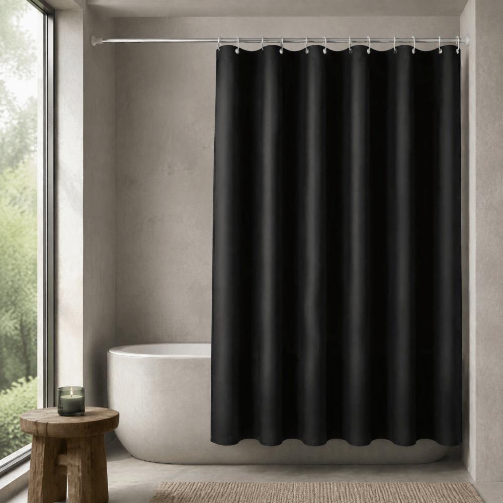 White Shower Curtain Solid Color Bath Curtain Lightweight Bathroom Curtain  Bathtub