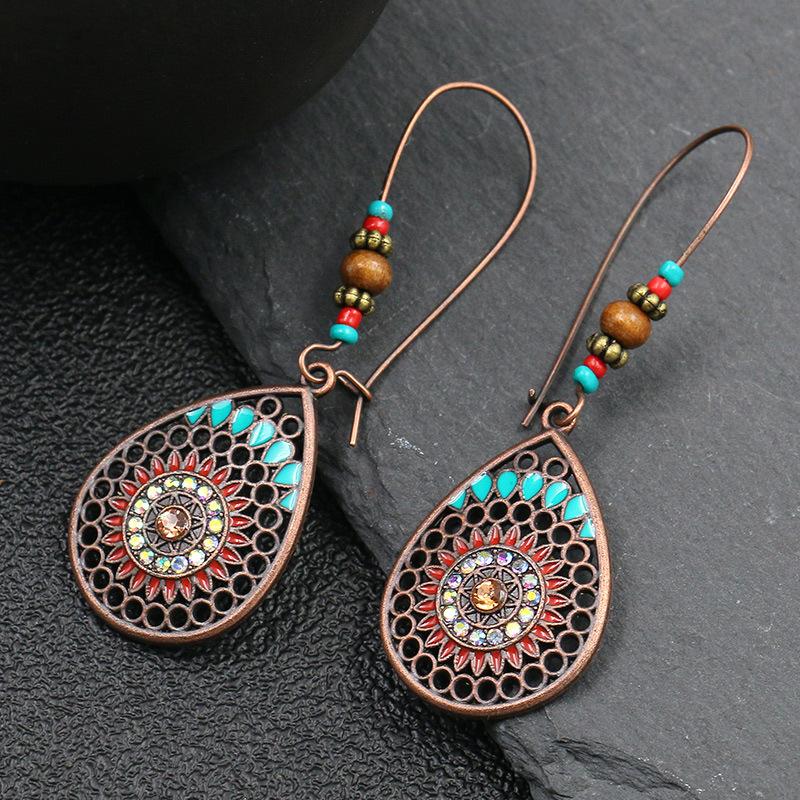 Water Droplets, Water Droplet Shaped earrings,Bohemian Style Retro Earrings, Geometric Earrings, Accessories