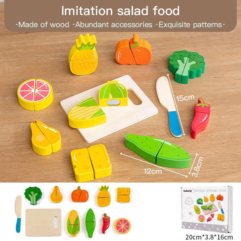Danish Enlightenment Fruit & Veggie Wooden Play Set for Kids