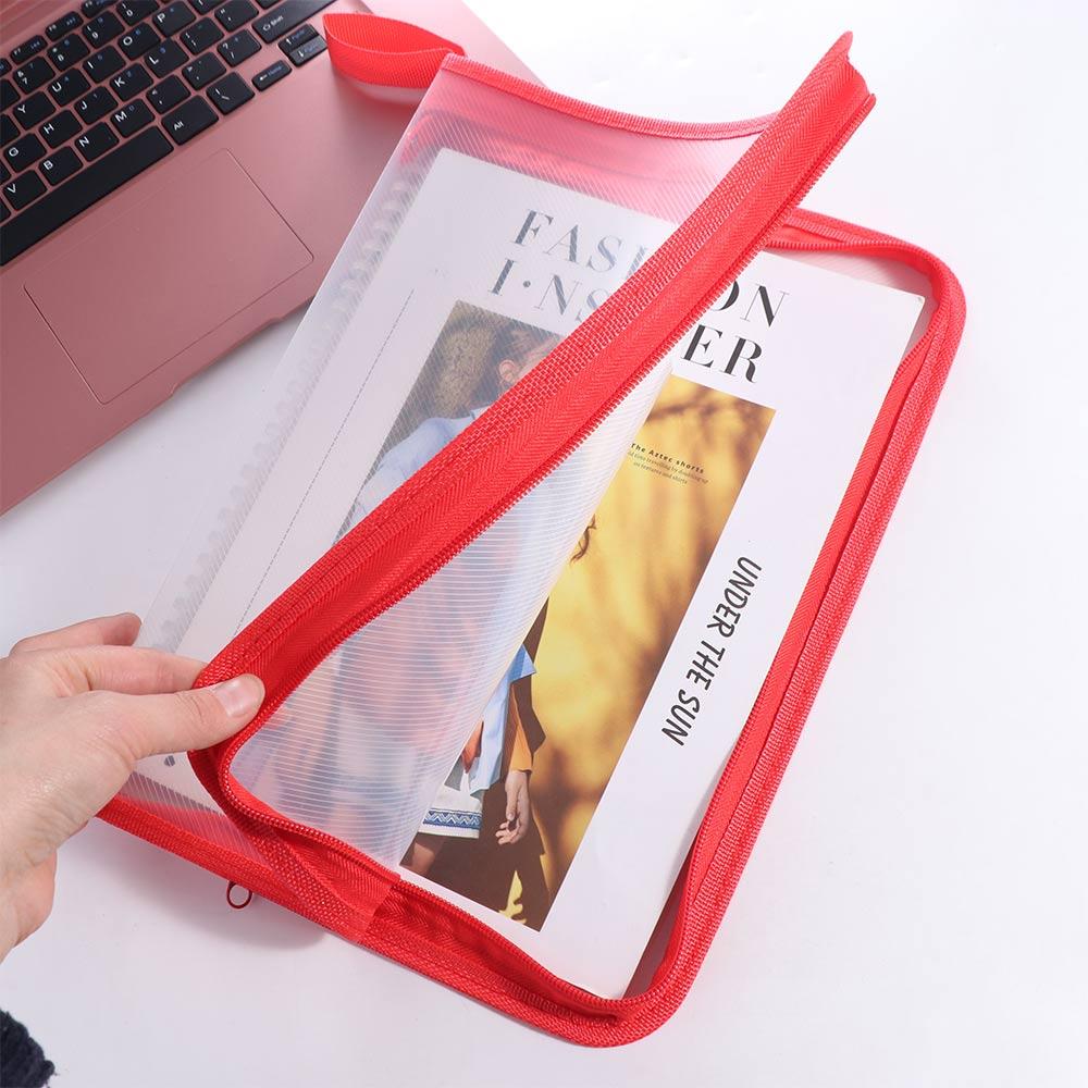 Storage Bags Stationery Test Paper Folder Paper Organizer Zipper Storage Bag File Bag Folders
