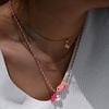 Colorful Bohemian Ceramic Fish Pendant Necklace for Women Adjustable Multicolored Rope Choker Jewelry for Summer Beach Vacation