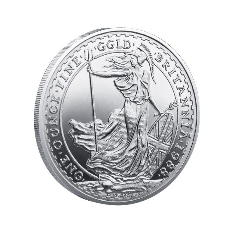 Pièce commémorative d'une pièce brillante de la Reine Elizabeth II Britannia Pound Design Dei Gratia Regina