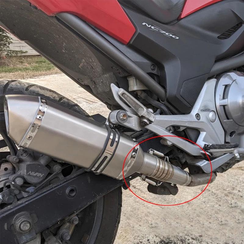 Motorcycle Exhaust Muffler Slip On For NC700 NC750X NC750 NC700S 2012-2017 Middle Link Pipe