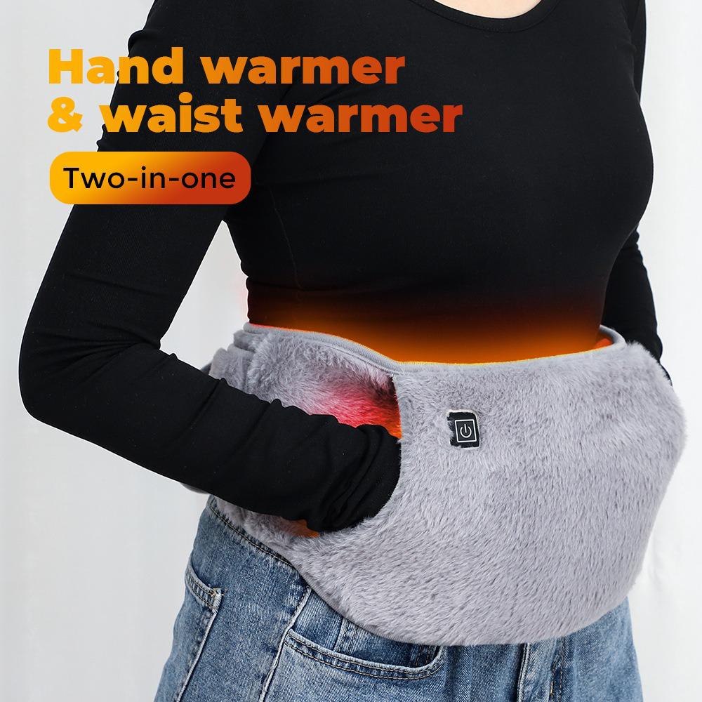 USB Rechargeable Electric Heating Waist and Uterus Warm Belt Massager