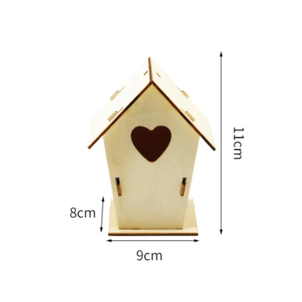 Wooden Bird Nest Hous DIY Hummingbird Cages Easy To Assemble Hanging Birdhouse  Outdoor