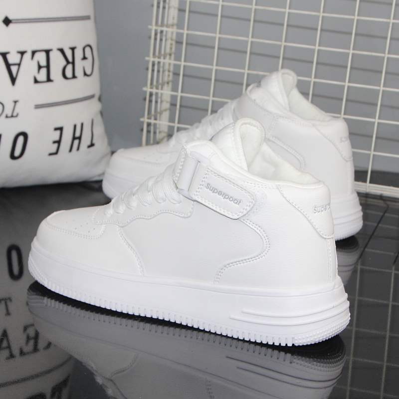 

Высокие кеды Air Force из бархата, маленькие белые туфли, корейская версия, на толстой подошве, для пар, спортивная обувь на толстой подошве, со скрытой платформой, студенческие повседневные бо 45