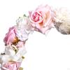 Rose Wreath Floral Garland Colorful Hanging Fake with Ribbon Bridesmaid for Bride Headband