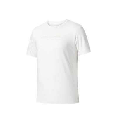 Bequemer Einfacher Pullover mit Rundhalsausschnitt und Buchstaben Vielseitiges Kurzarm-T-Shirt Herren Oberteile Papierweiß 152520136-1