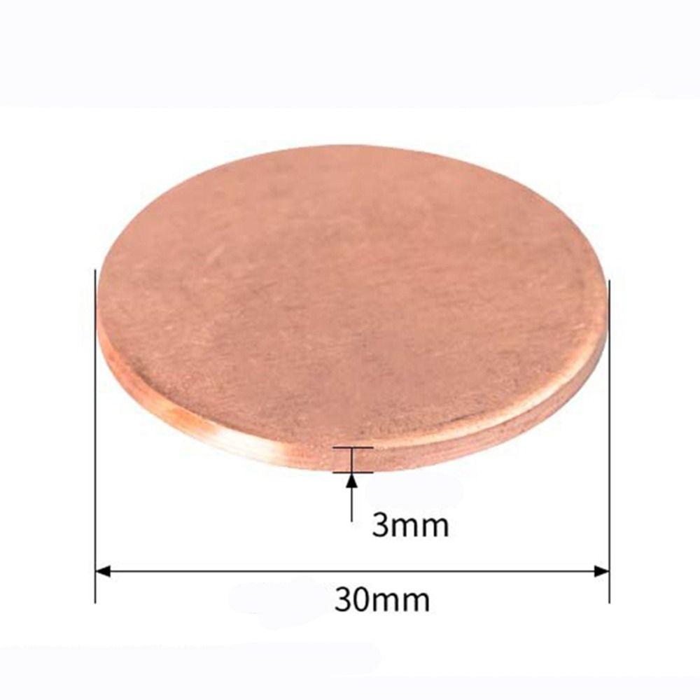 2Pcs Circular Metal Round Plate T2 Copper Discs Blanks Metal Sheets Crafts, Electrical Repairs