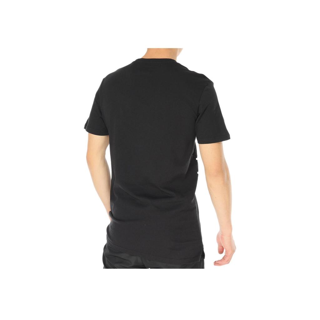 Adidas Neo Moisture-Wicking Casual Round Neck Breathable Short Sleeve T-Shirt Men Tops Black CZ1777